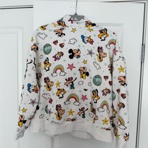 Disney White Hoodie with Character Prints